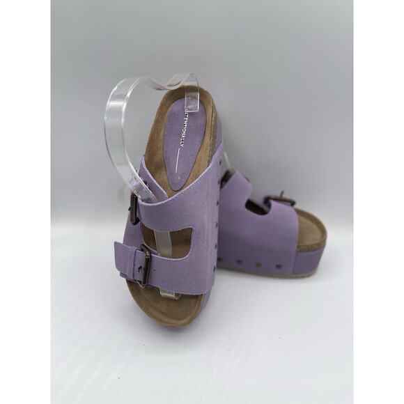 Intentionally Blank Suede Platform Sandals Women Lavendar Retro Boho Size 40 New - Picture 7 of 7